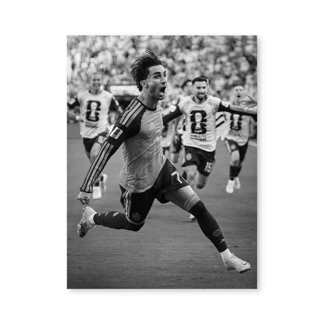 Cuadro Póster Futbolista Celebrando | Decoración de Fútbol