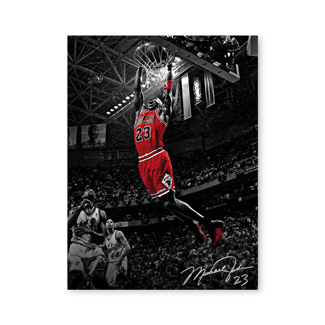 Cuadro Póster Michael Jordan Dunk | Decoración de Baloncesto