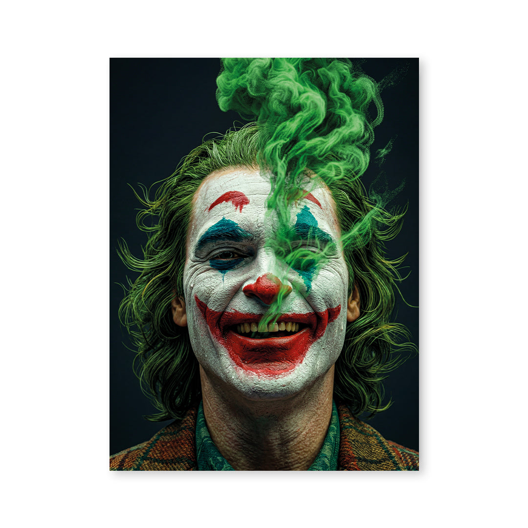 Cuadro Póster Joker con Humo Verde | Decoración Oscura
