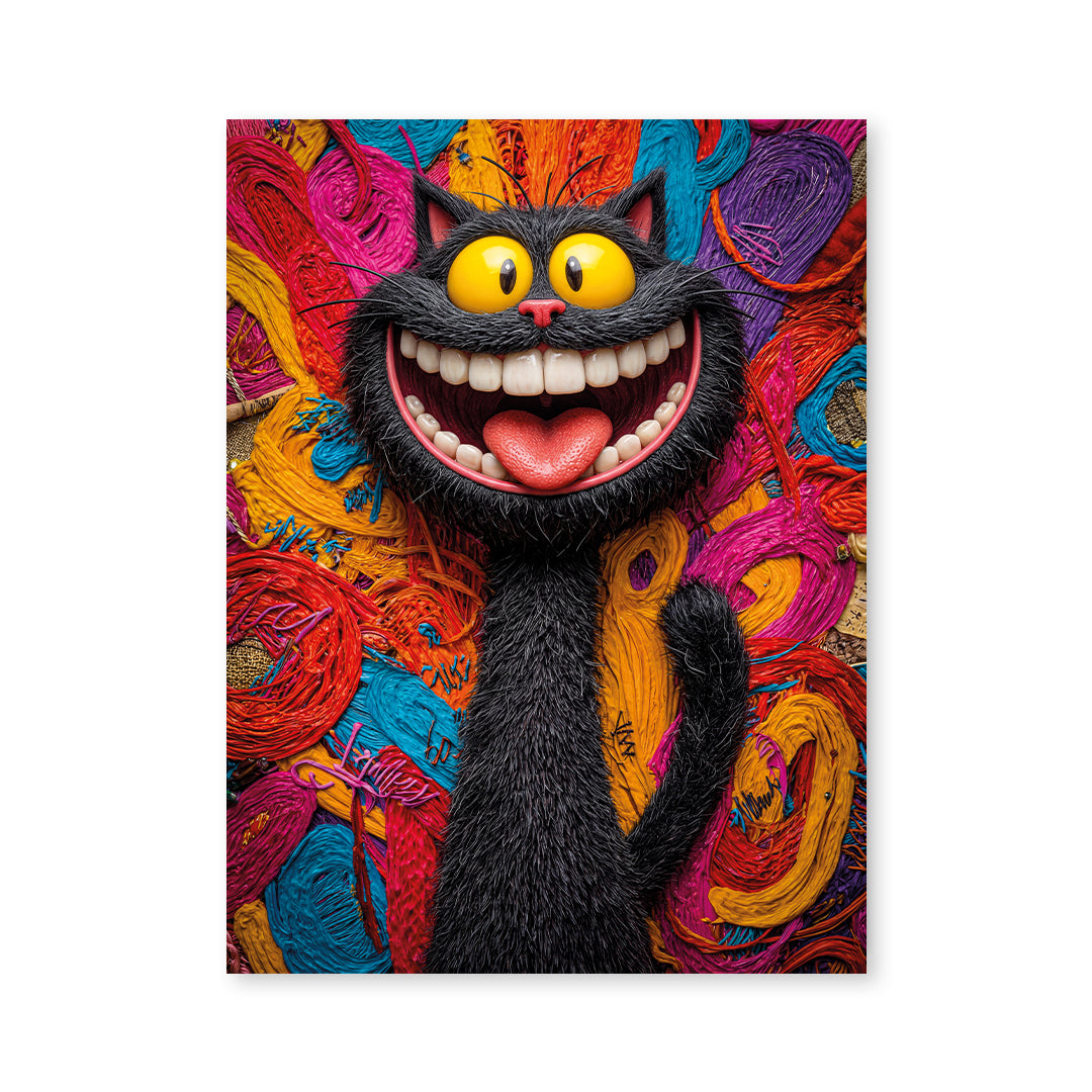 Cuadro Póster Gato Sonriente | Decoración Pop Art