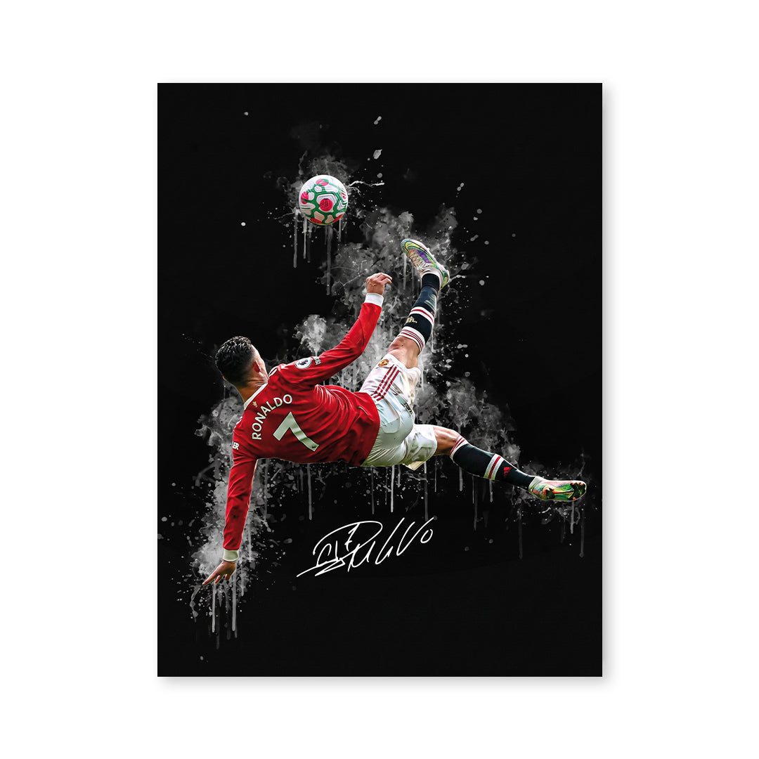 Cuadro Póster Cristiano Ronaldo Chilena | Decoración de Fútbol