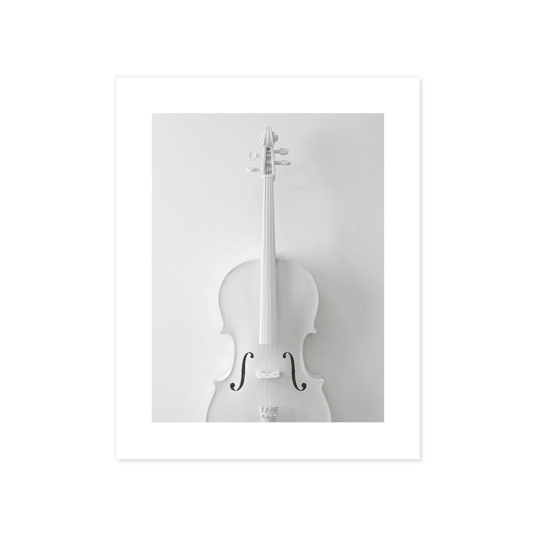 Cuadro Póster Violín Blanco | Decoración Musical Minimalista