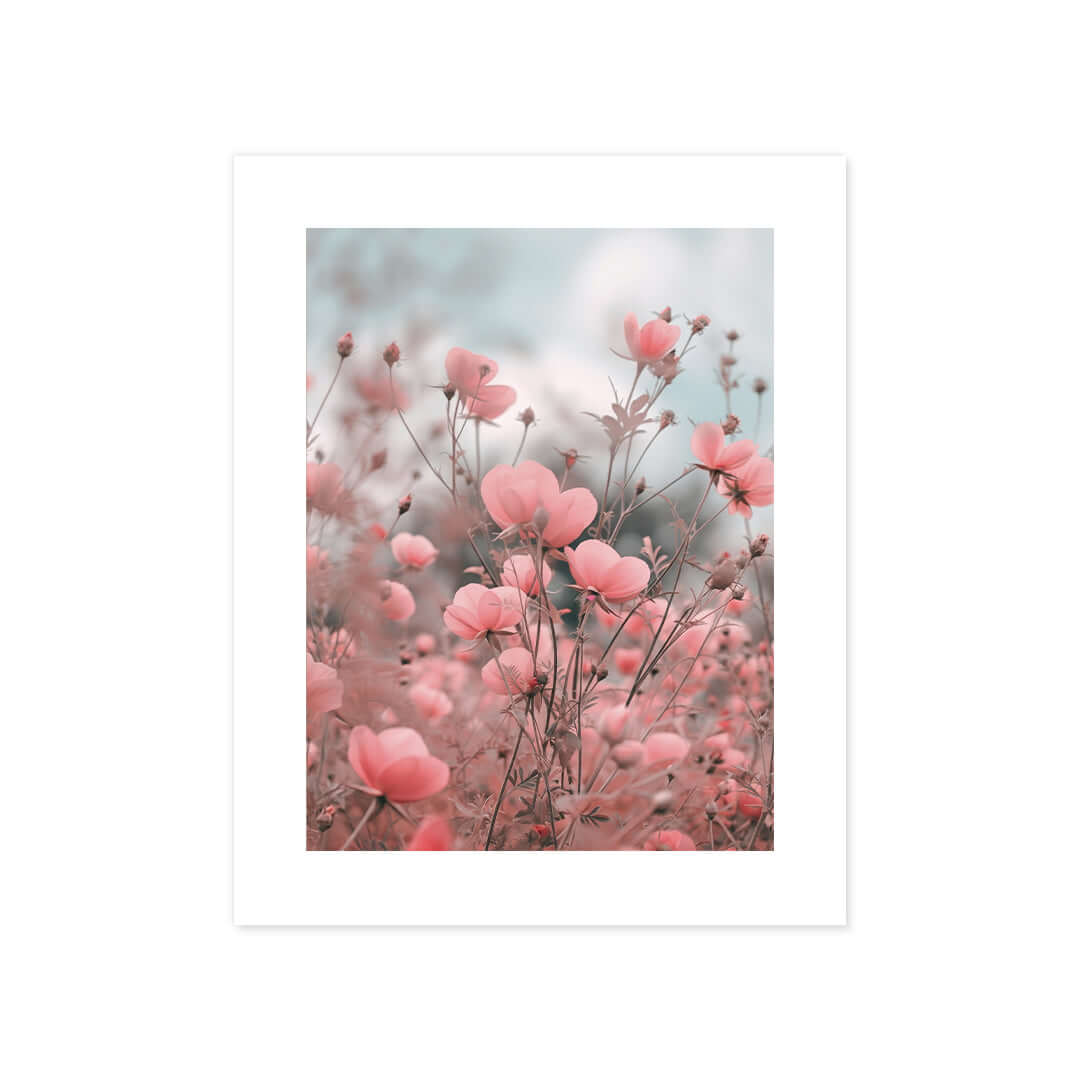 Cuadro Póster Flores Rosadas | Decoración Botánica