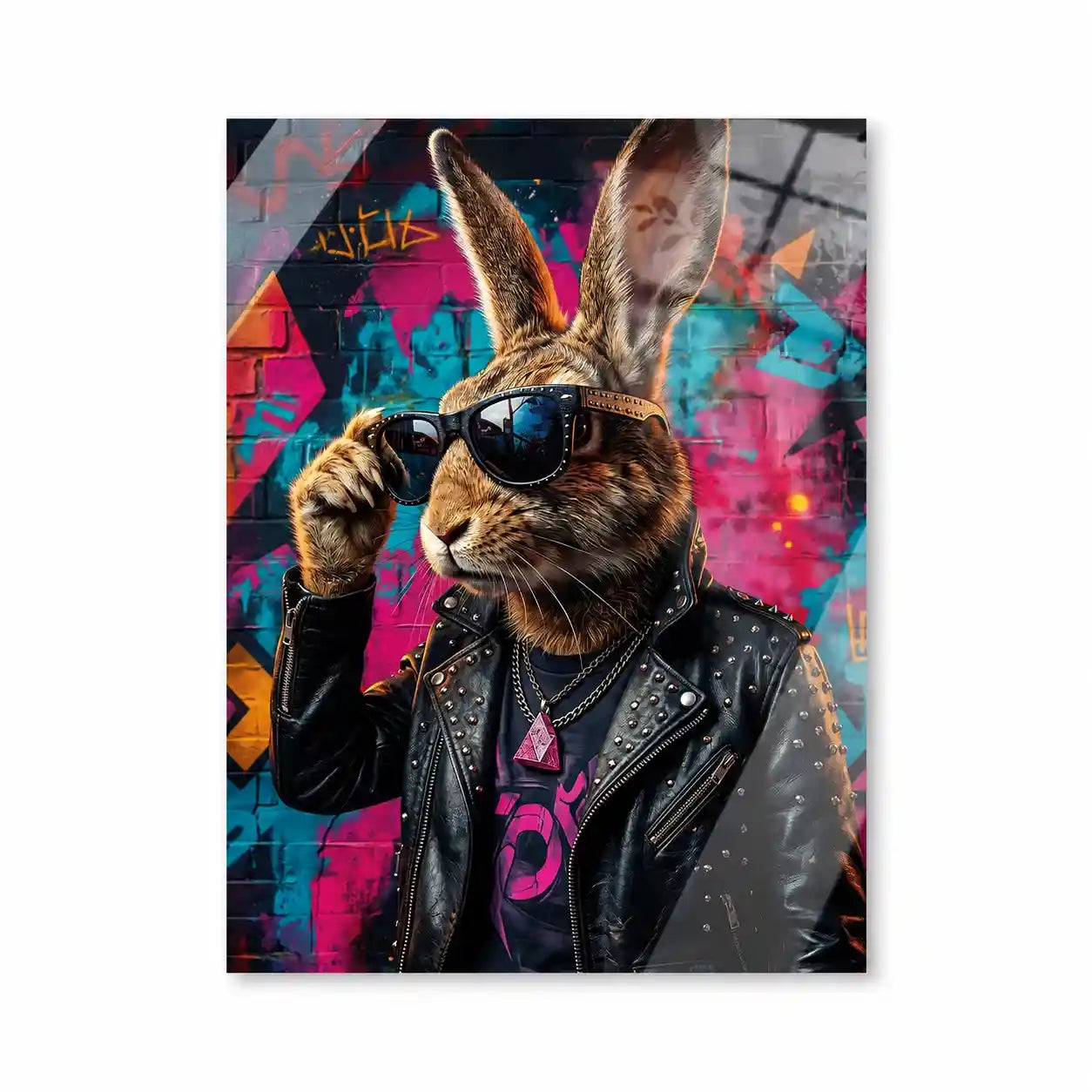 Cuadro Conejo Rockero | Estilo Urbano | Arte Pop Rebelde