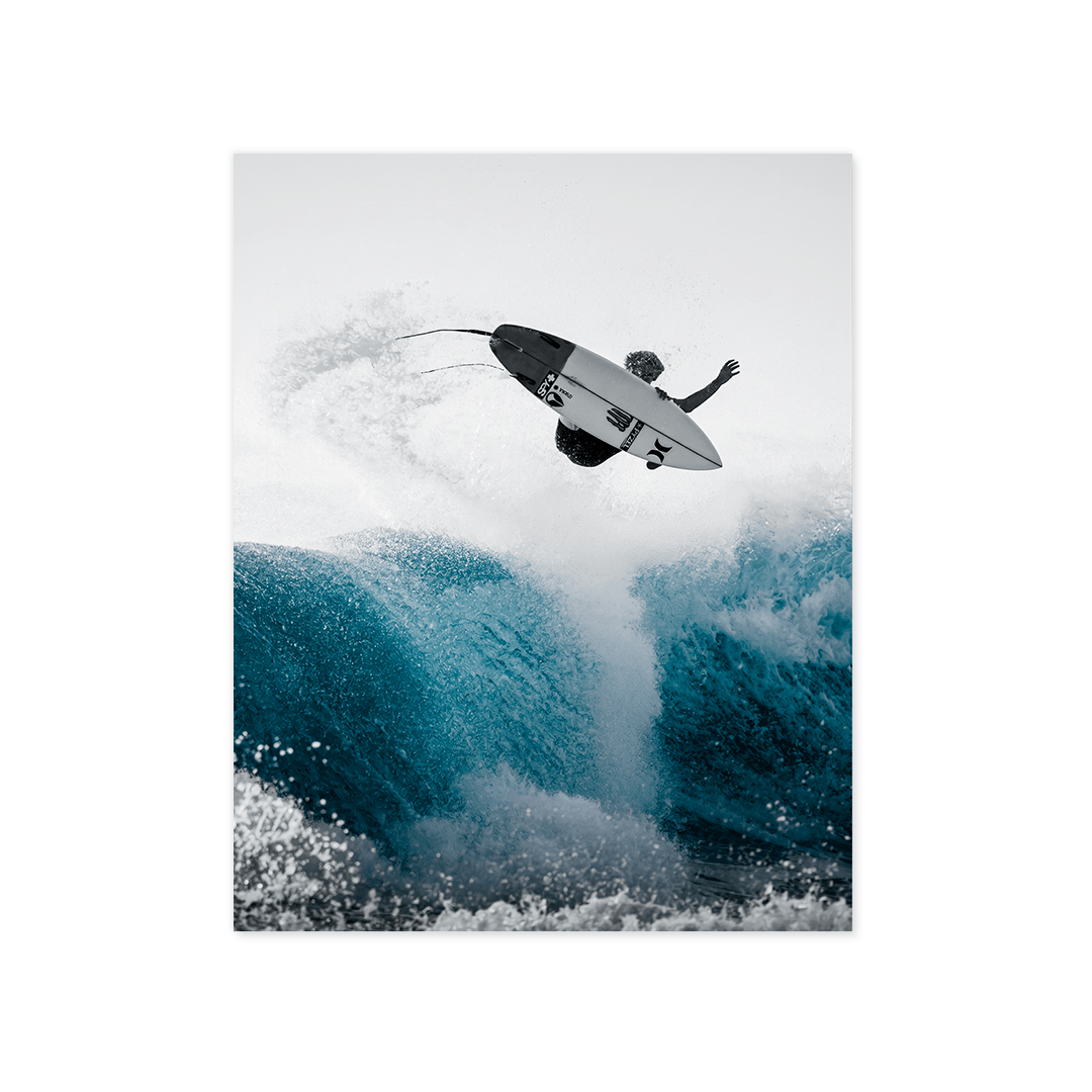 Cuadro Póster de Surfista sobre Ola | Decoración Costera