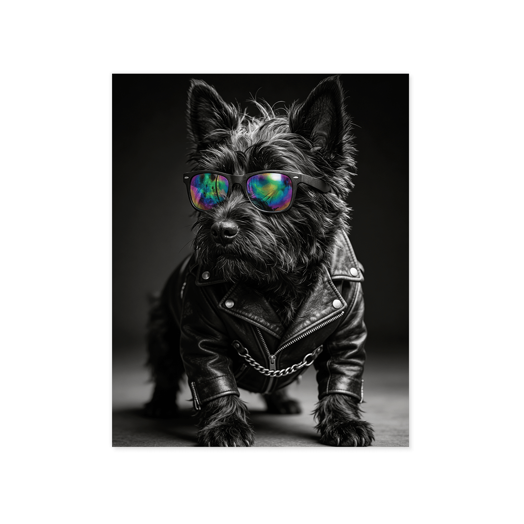 Cuadro Póster Perro Rockero | Decoración Urbana