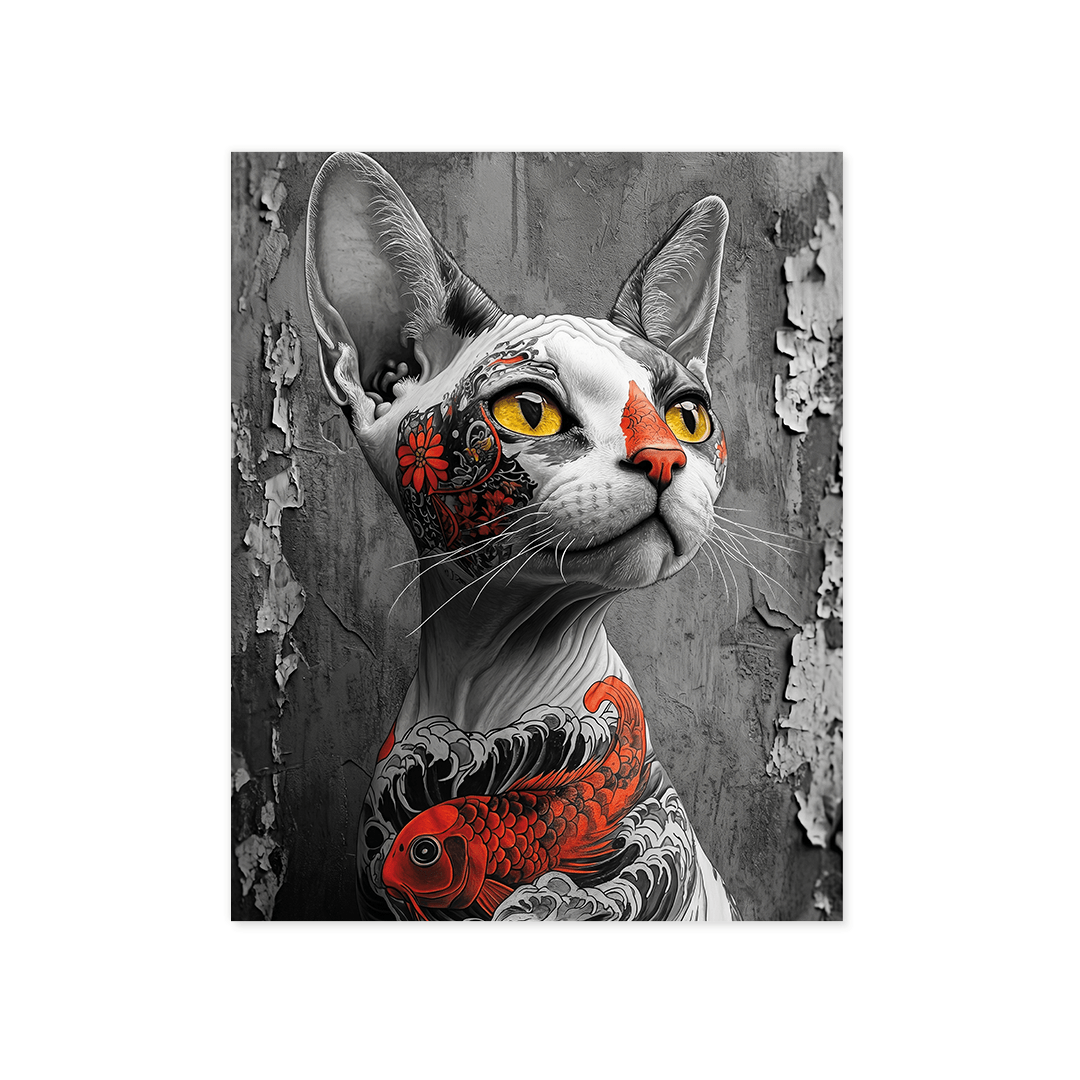 Cuadro Póster Gato Esfinge | Decoración Urbana Moderna