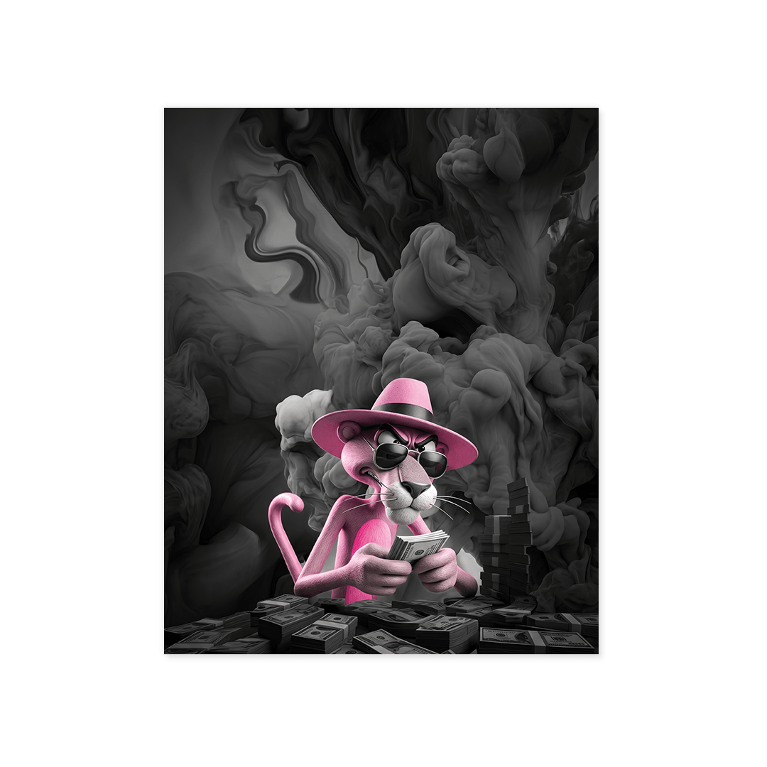 Cuadro Póster Pantera Rosa Urbana | Decoración Moderna