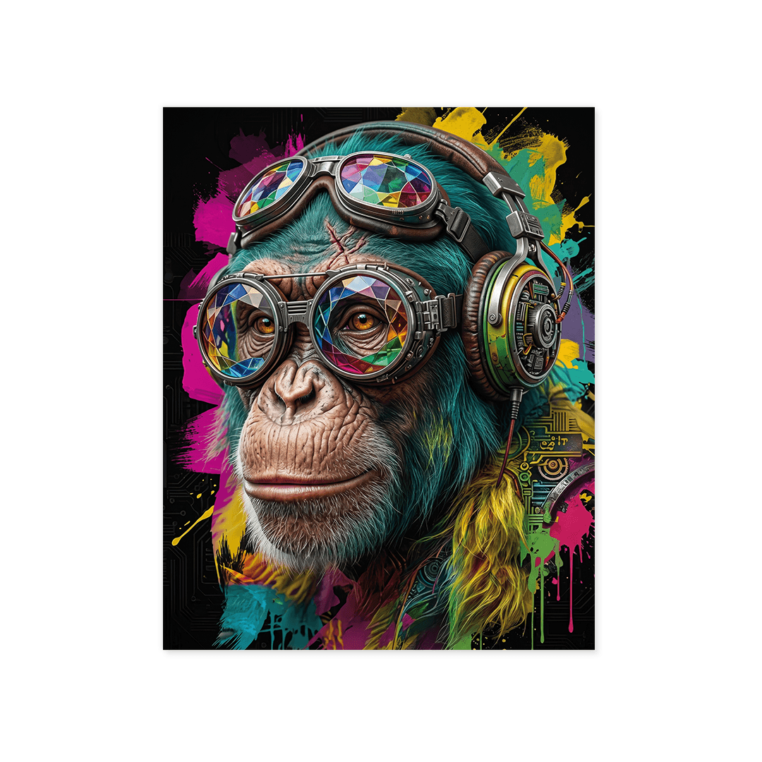Cuadro Póster Mono Colorido | Decoración Urbana Moderna