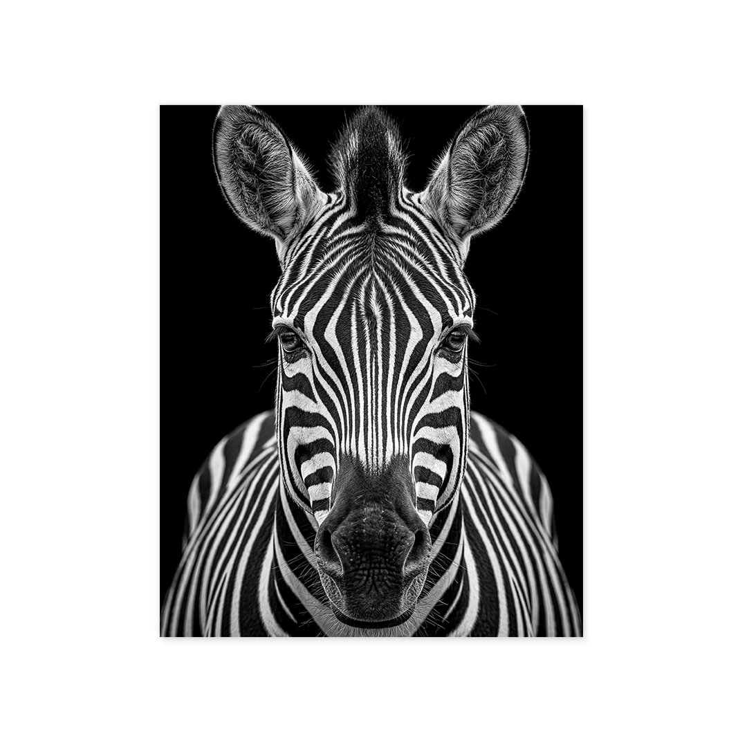Cuadro Póster Zebra | Decoración Elegante en Blanco y Negro