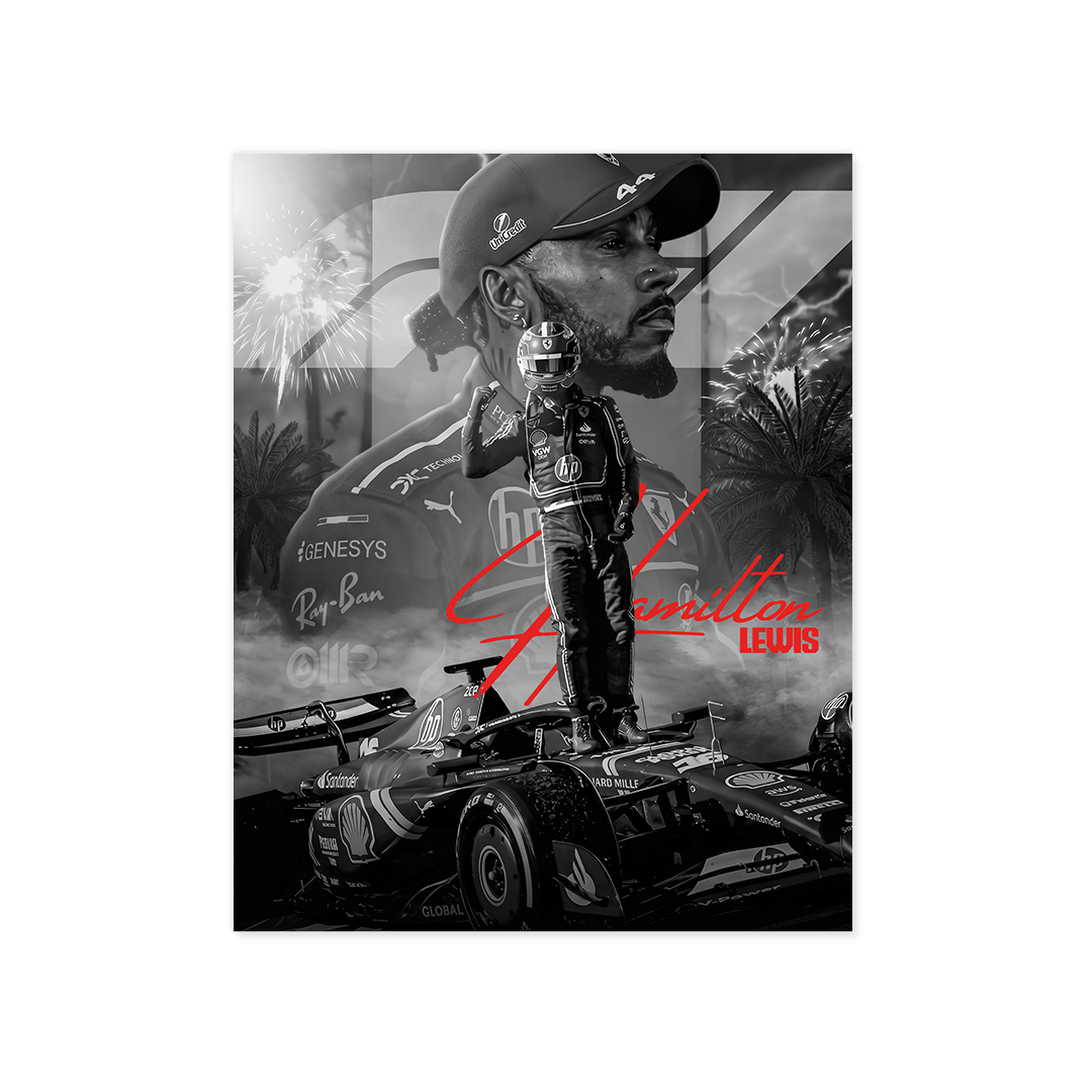 Cuadro Póster Lewis Hamilton | Decoración de Fórmula 1