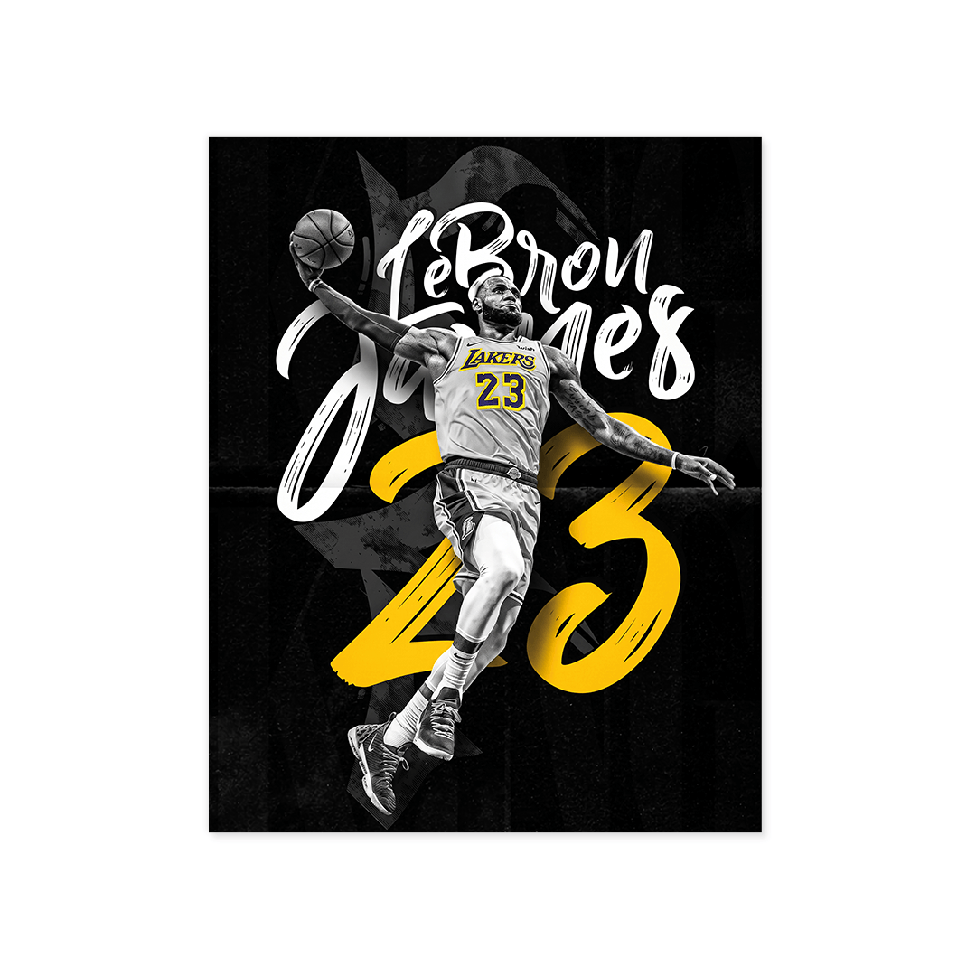 Cuadro Póster LeBron James 23 | Decoración de Baloncesto