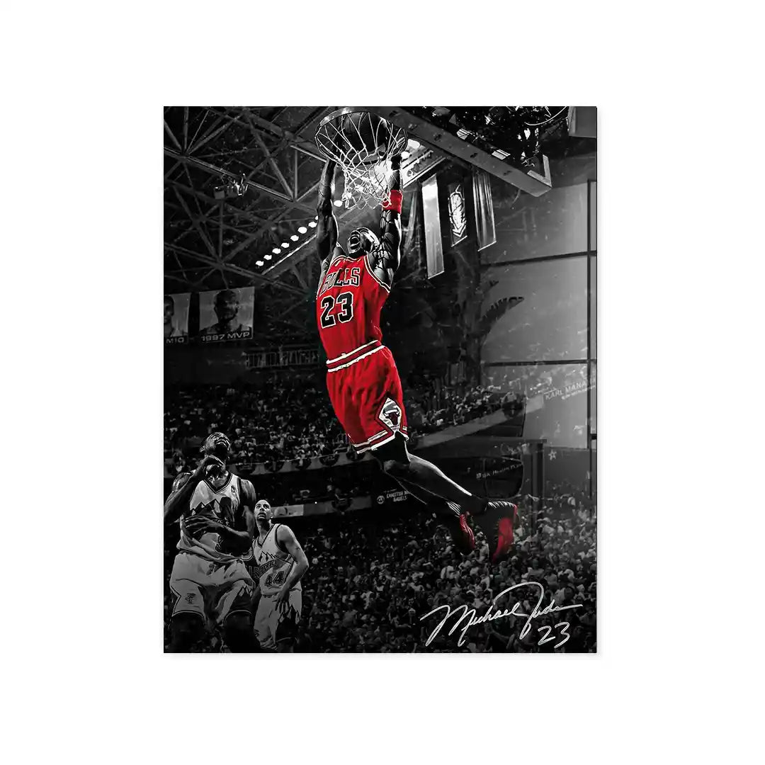 Cuadro Póster Michael Jordan Dunk | Decoración de Baloncesto