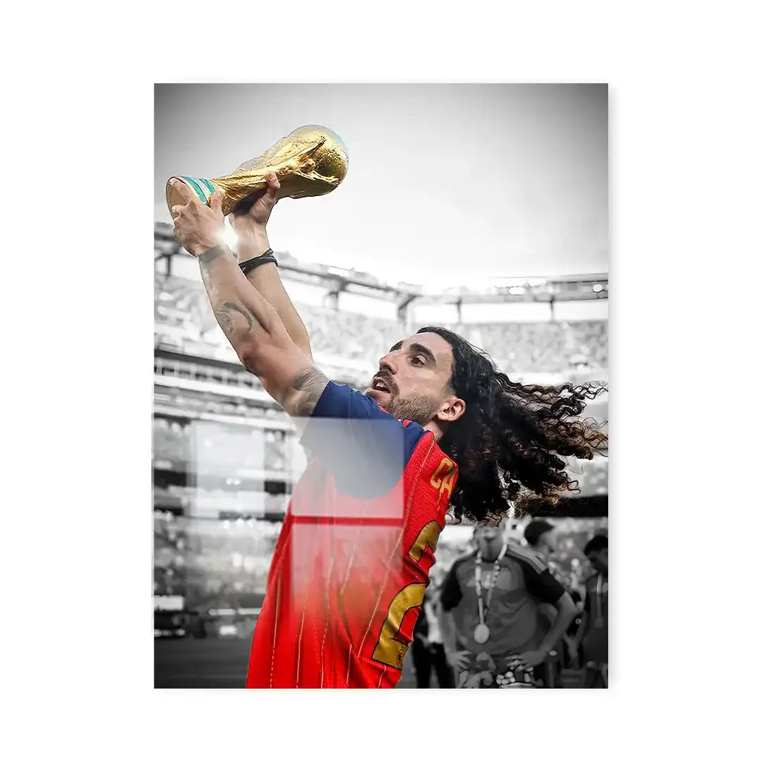 Cuadro Póster Campeón del Mundo | Decoración de Fútbol