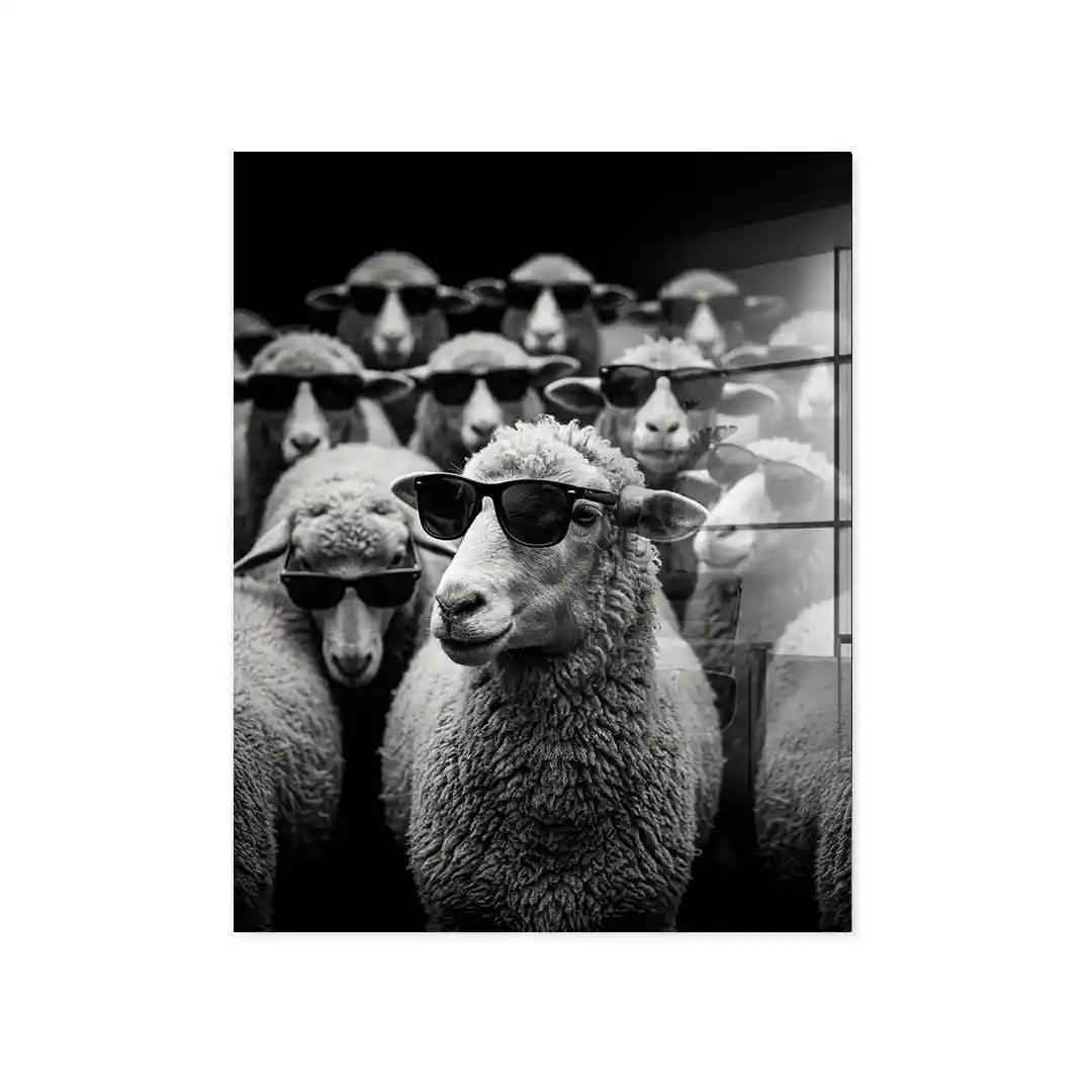 Cuadro Póster Ovejas con Gafas | Decoración Original