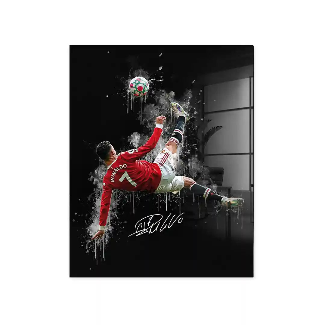 Cuadro Póster Cristiano Ronaldo Chilena | Decoración de Fútbol
