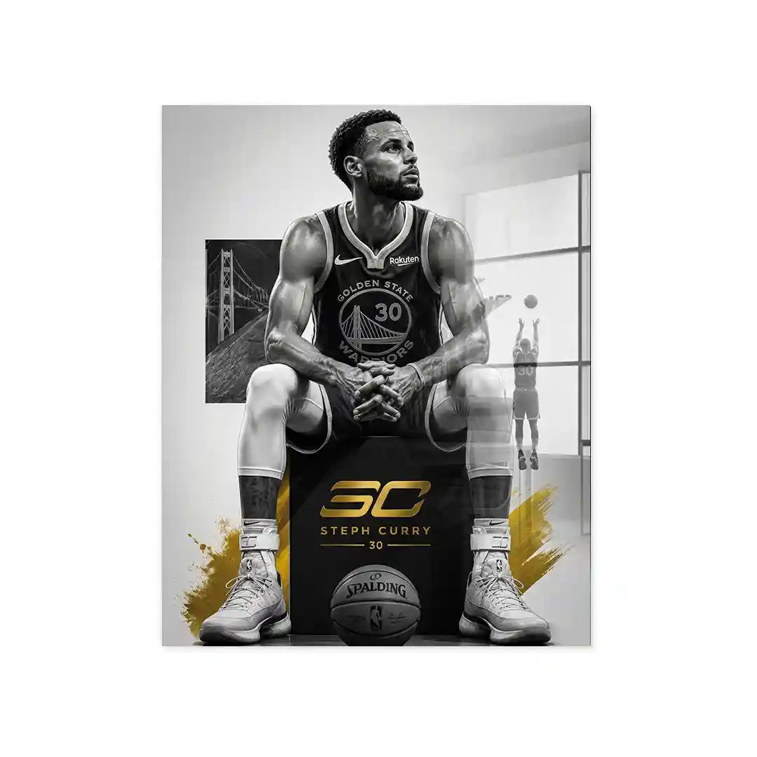Cuadro Póster Stephen Curry 30 | Decoración de Baloncesto