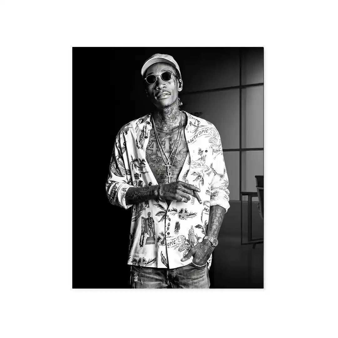 Cuadro Póster Wiz Khalifa | Decoración Hip Hop