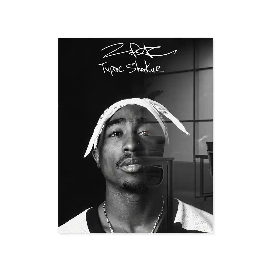 Retrato Icónico de Tupac Shakur | Hip Hop Urbano