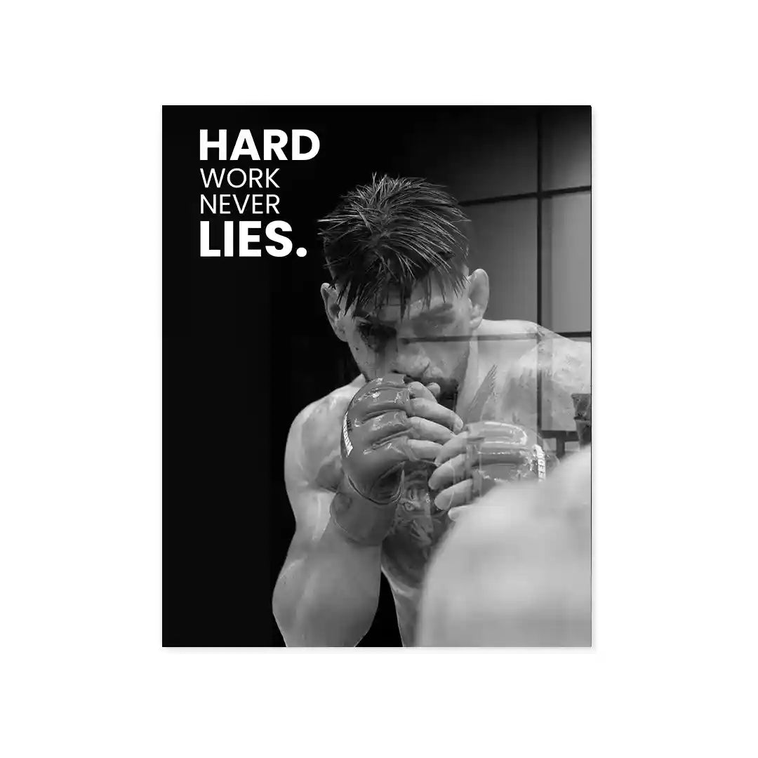 Cuadro MMA | "Hard Work Never Lies"