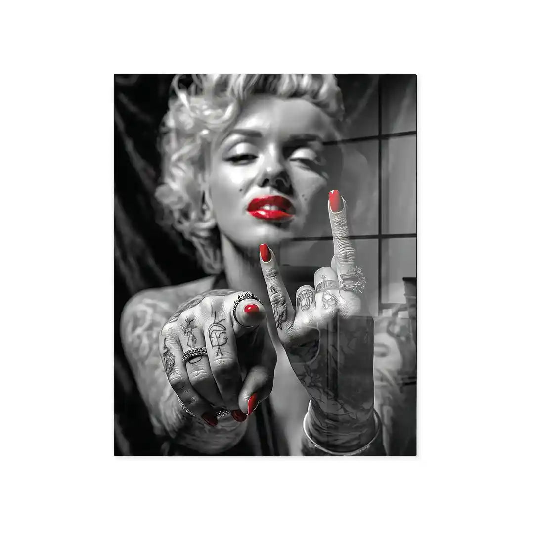 Cuadro Póster Marilyn Monroe | Rebel Icon | Red Attitude