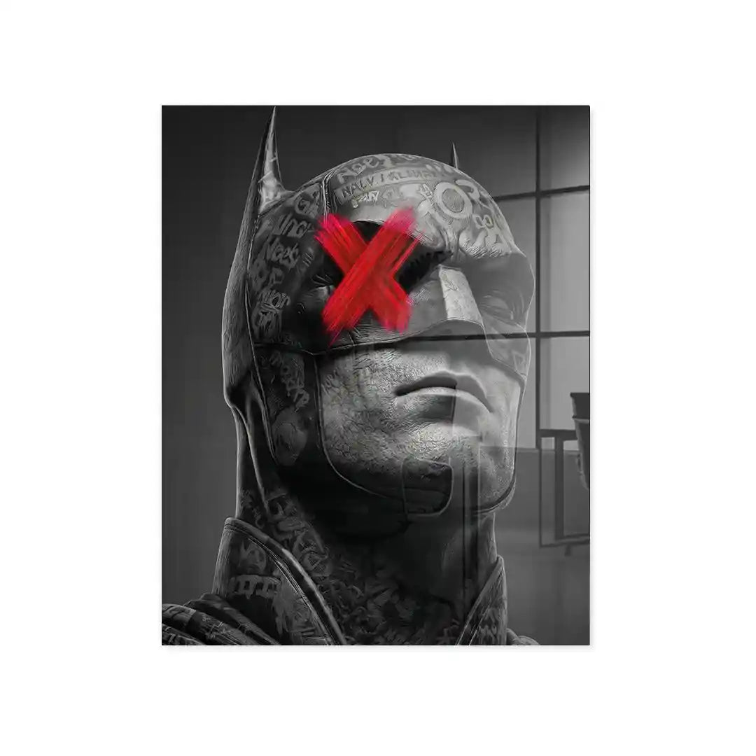 Cuadro Dark Hero| Batman Red X | Decoración Oscura y Cinematográfica
