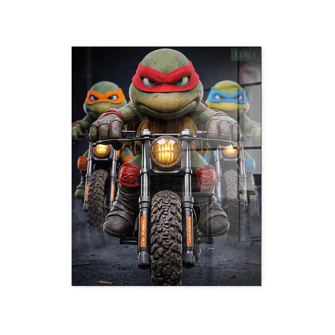 Cuadro Póster Tortugas Ninja | Turtle Riders | Urban Ride