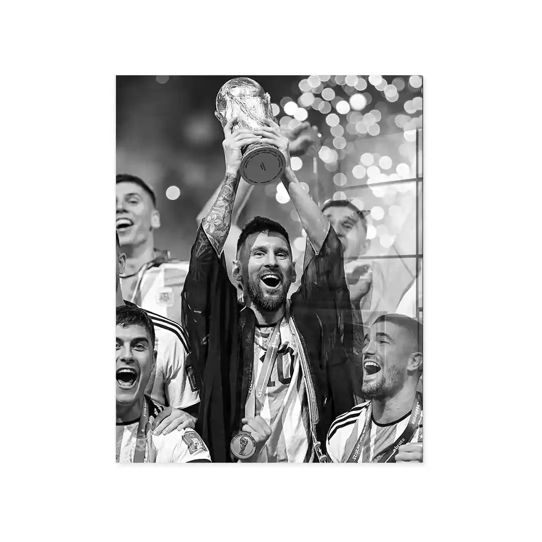Cuadro Póster Lionel Messi Campeón | Decoración de Fútbol