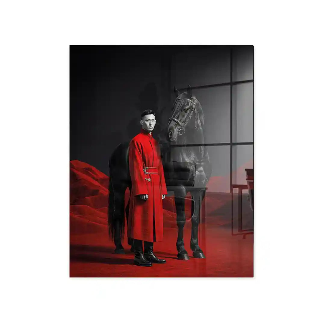 Cuadro Red Rider | Black Stallion | Decoración Moderna