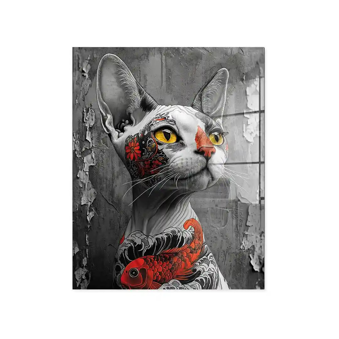 Cuadro Póster Gato Esfinge | Decoración Urbana Moderna