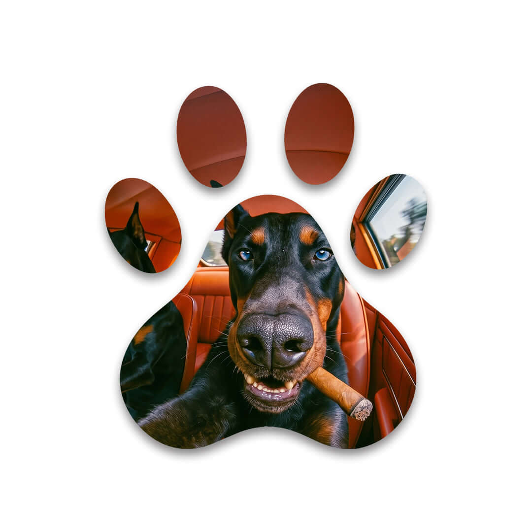 Cuadro Huella de Perro Motero | Decoración Original