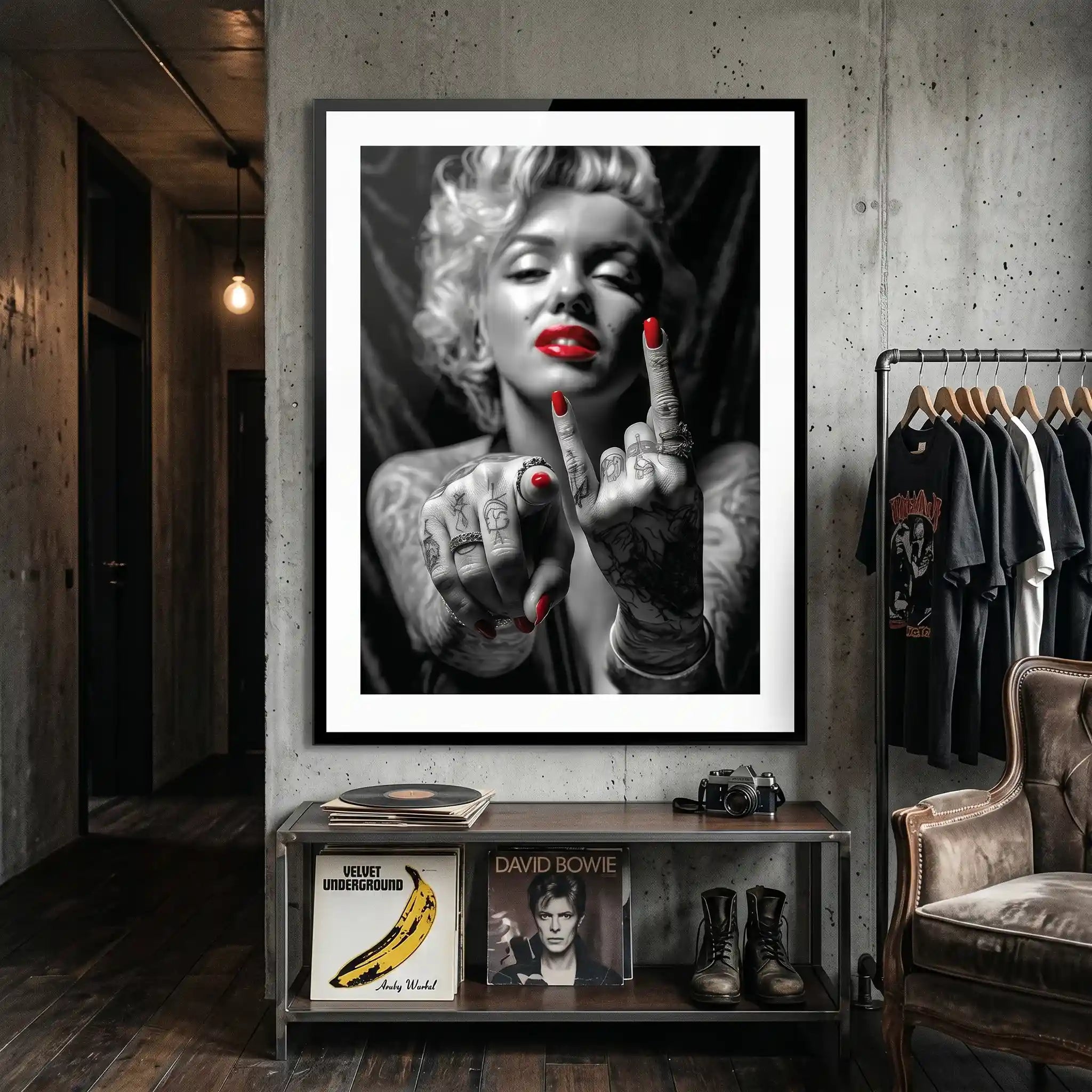 Cuadro Póster Marilyn Monroe | Rebel Icon | Red Attitude