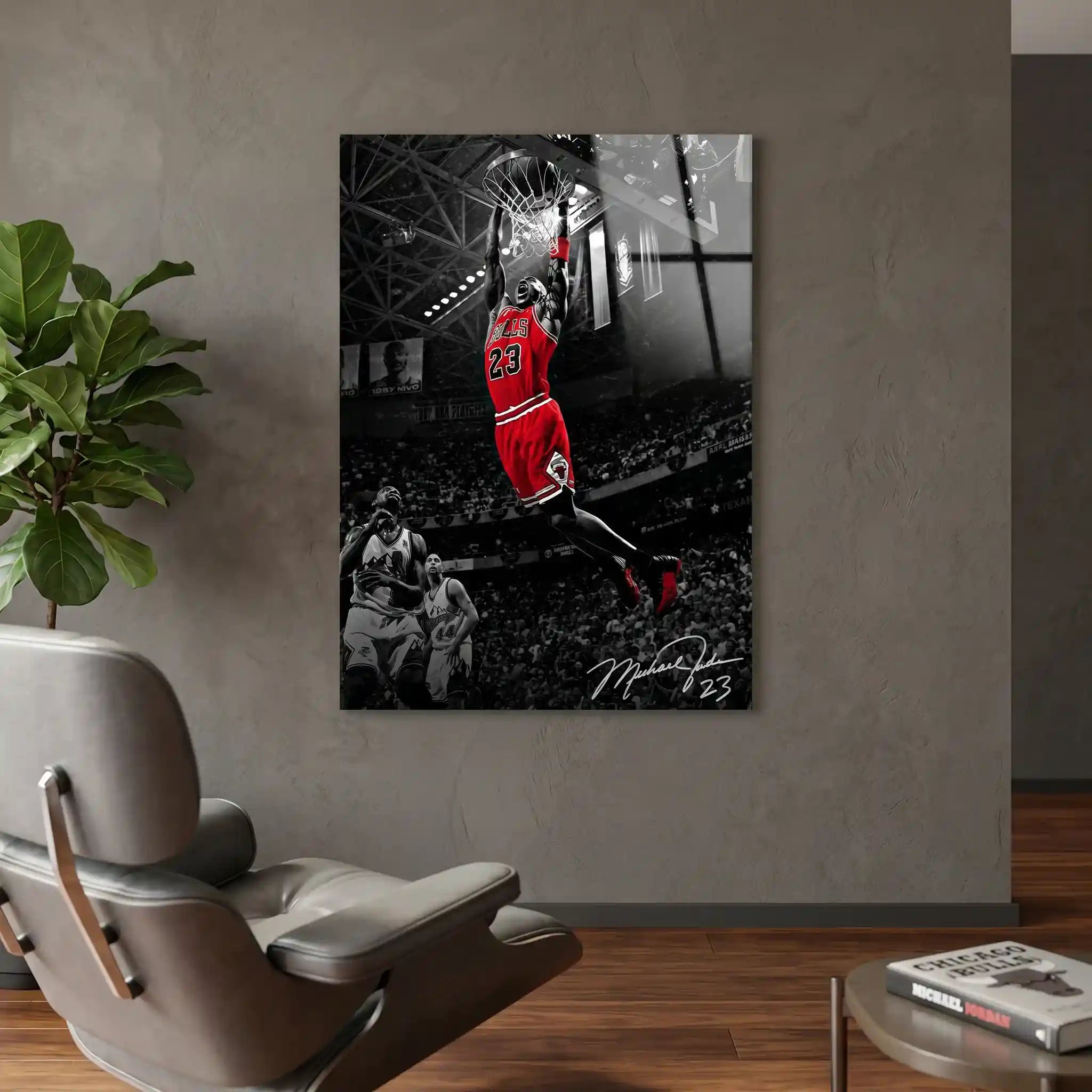 Cuadro Póster Michael Jordan Dunk | Decoración de Baloncesto