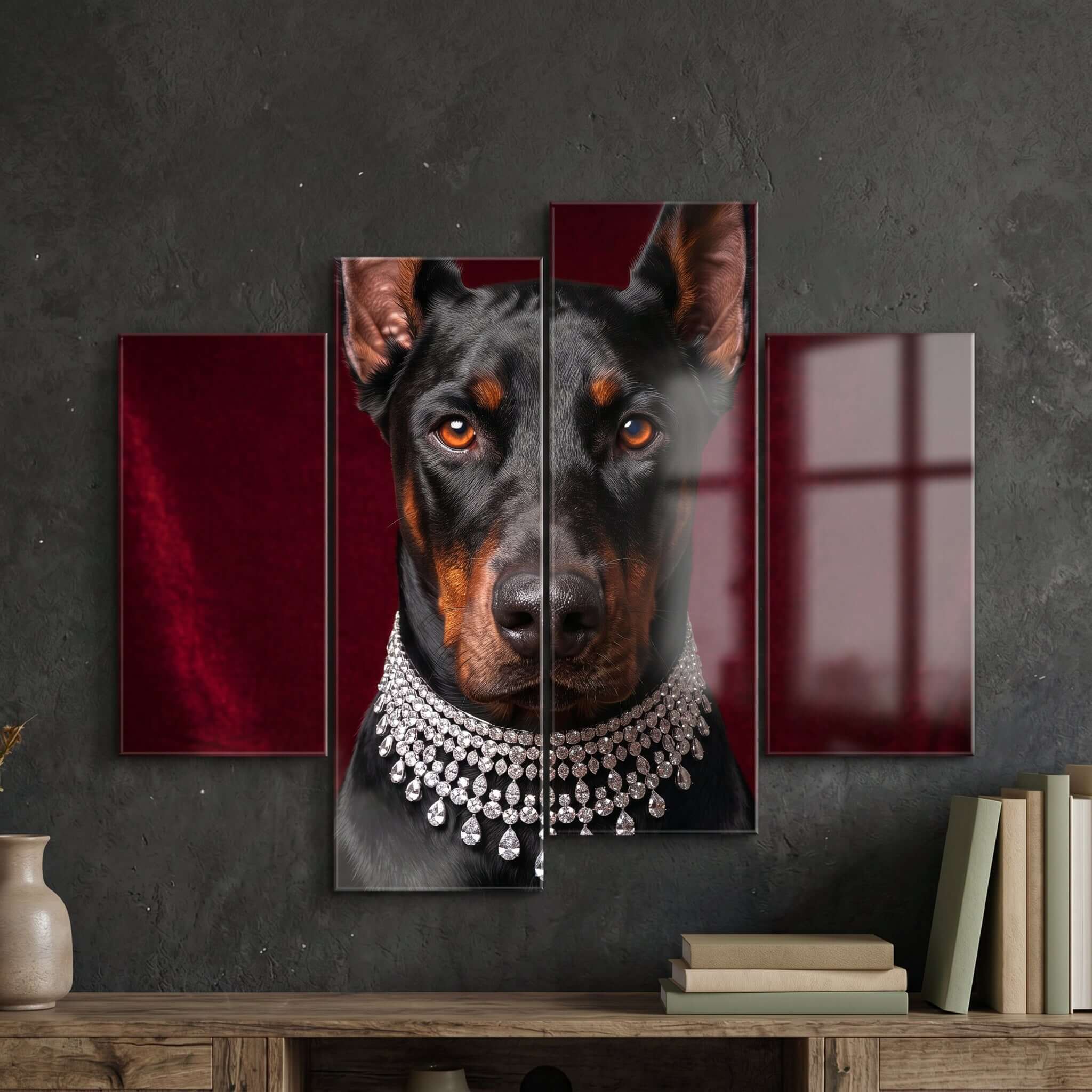 Cuadro de Metacrilato Dóberman | Decoración Urbana de Pared