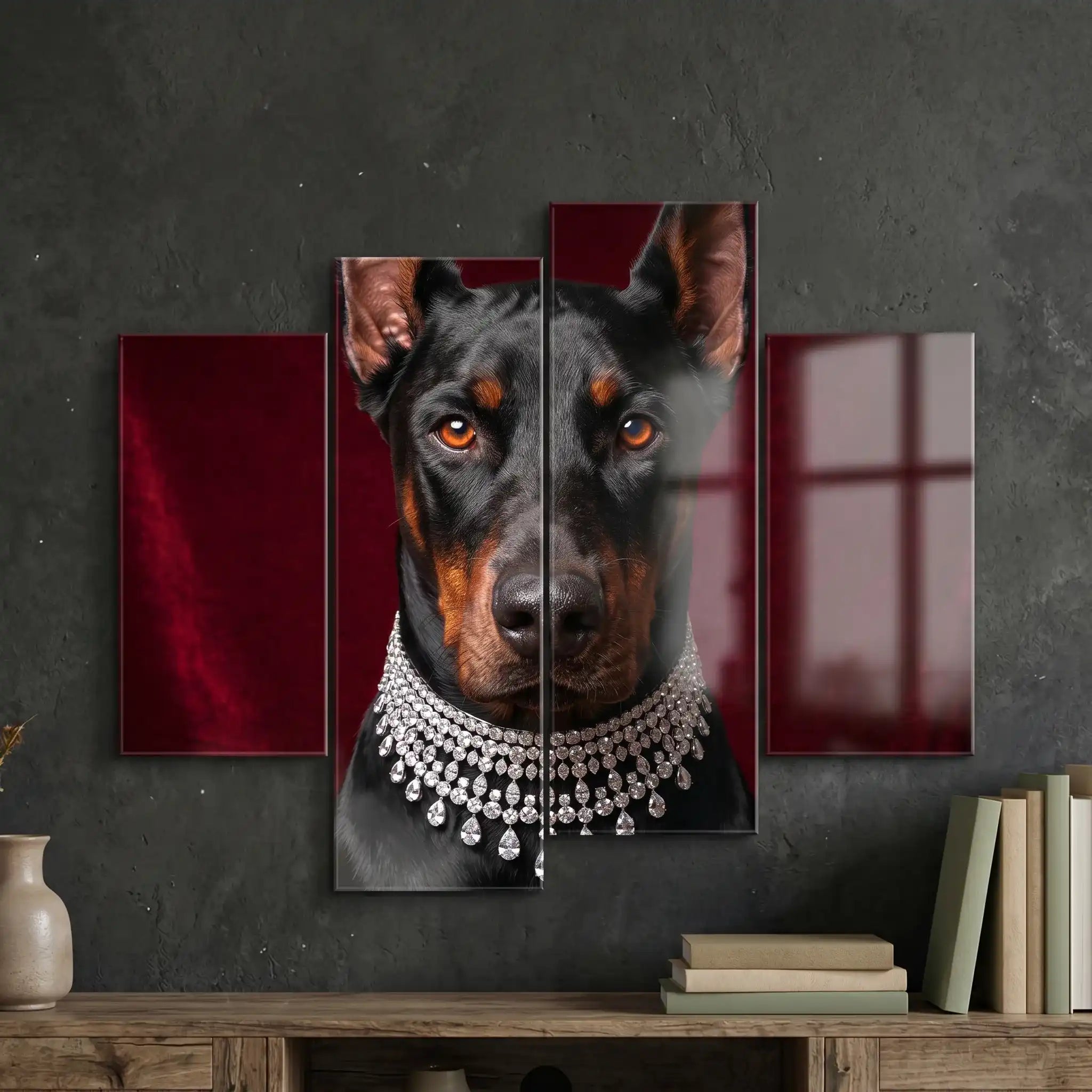 Cuadro de Metacrilato Dóberman | Decoración Urbana de Pared