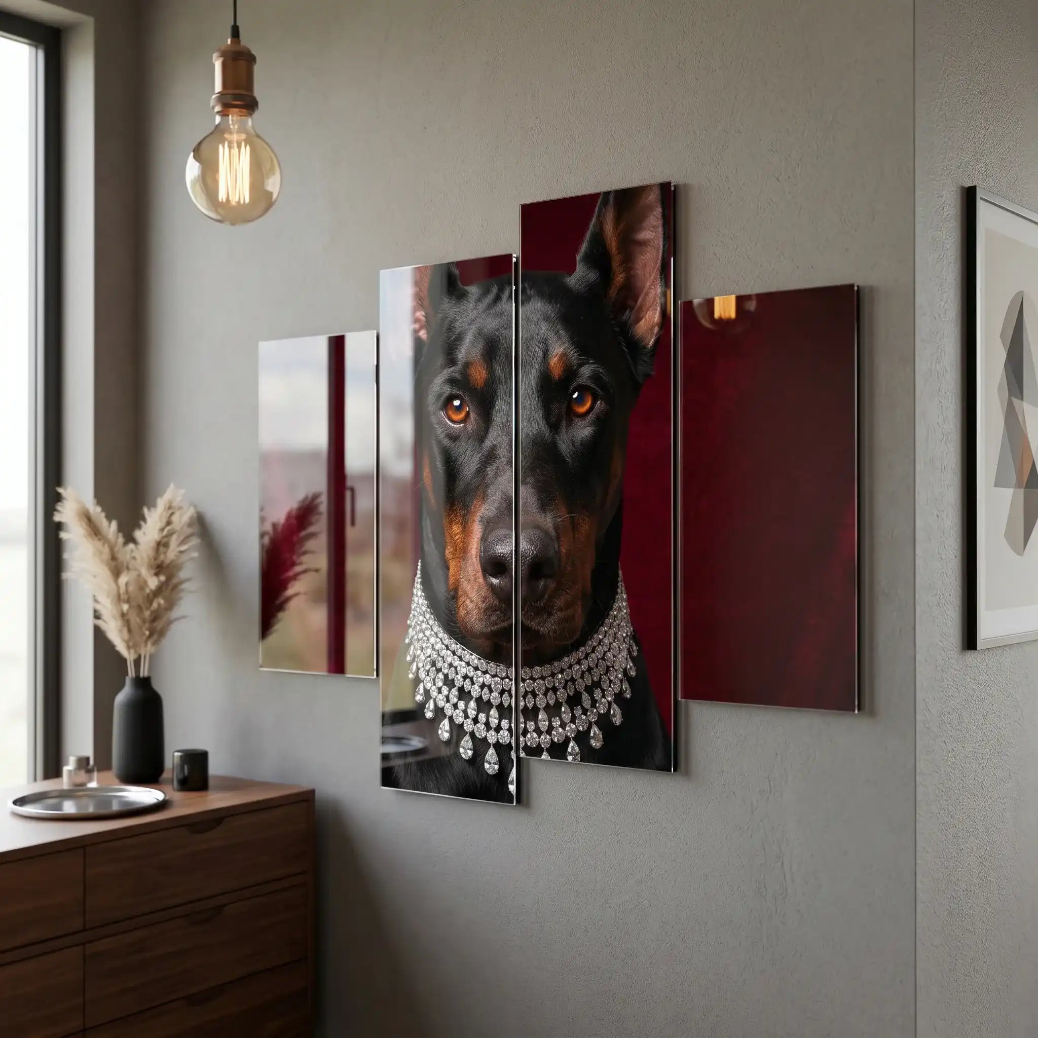 Cuadro de Metacrilato Dóberman | Decoración Urbana de Pared