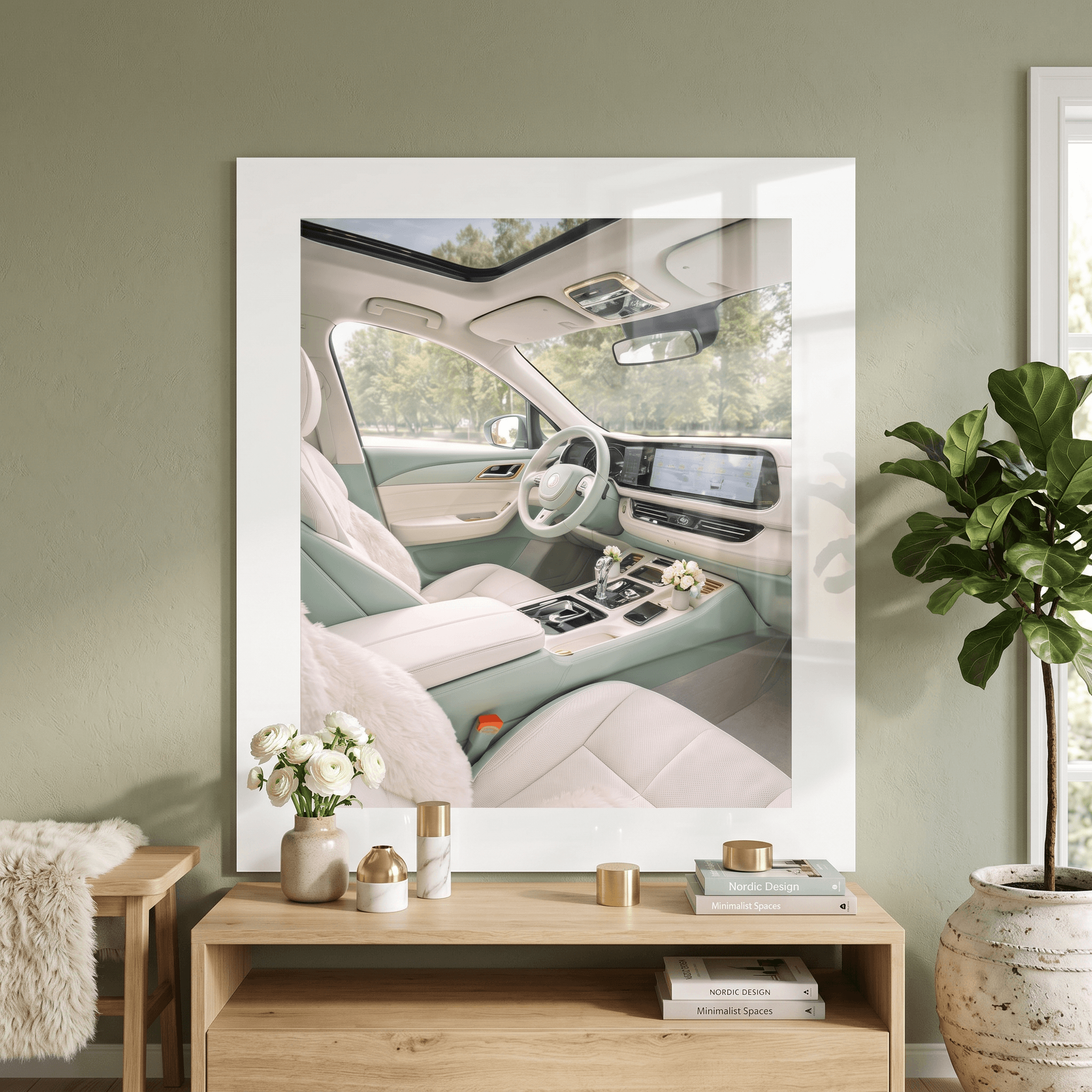 Cuadro Póster Interior de Coche Elegante | Decoración Moderna