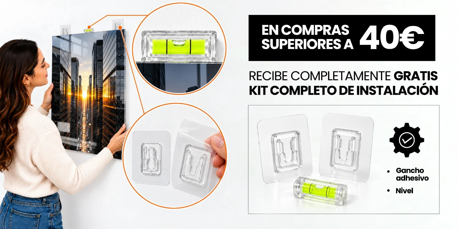 Por pedidos superiores a 40 €. — Kit de instalación de regalo