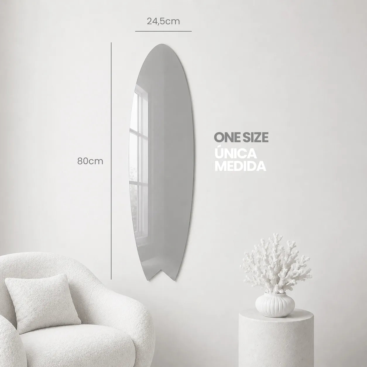 Medidas de Cuadro Tabla de Surf con Ola Tubular | Decoración Costera